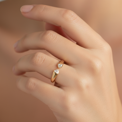 Double Heart Ring