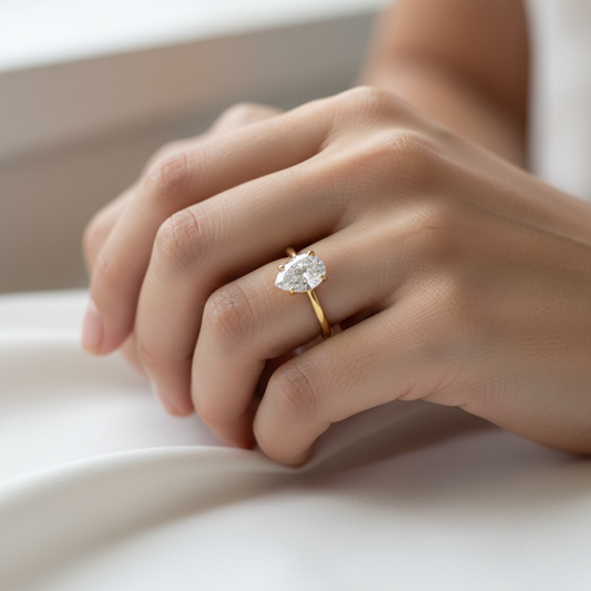 Pear Solitaire Ring Swaroski