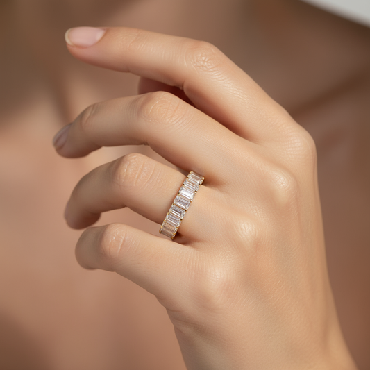 Emerald Cut Eternity Band Swaroski