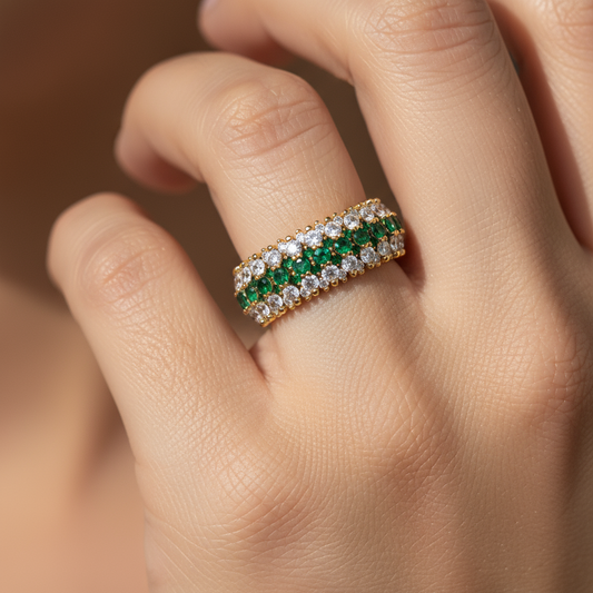 Emerald Flexi Ring
