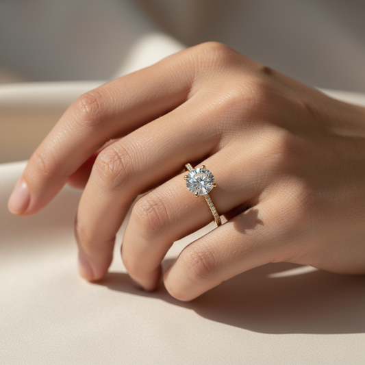 Round Solitaire large Ring