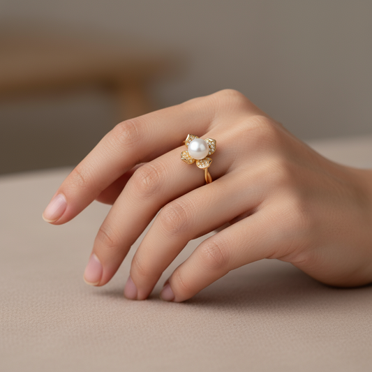 Pearl Flower Ring