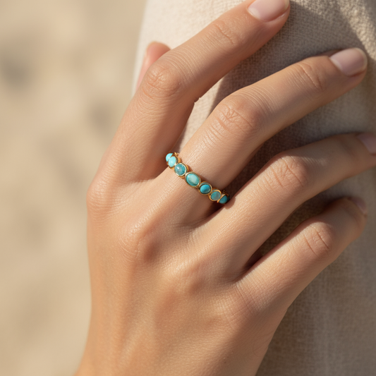 Blue Moon Stone Eternity Band