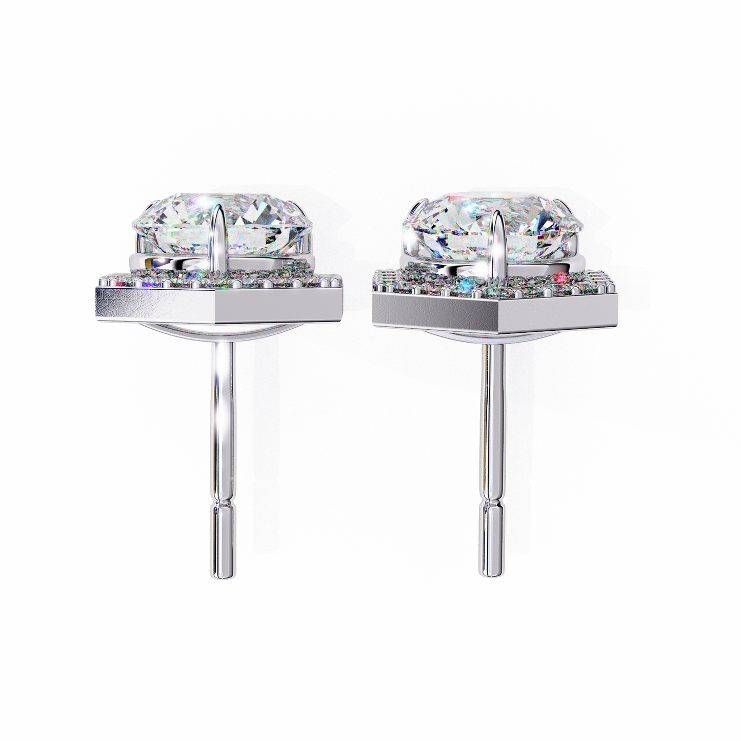 Tanya Round Solitaire Lab Grown Diamond Stud