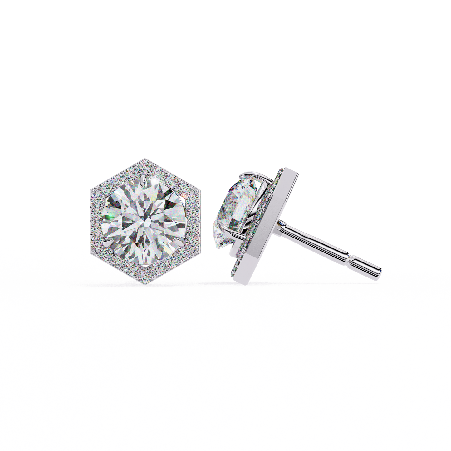Tanya Round Solitaire Lab Grown Diamond Stud