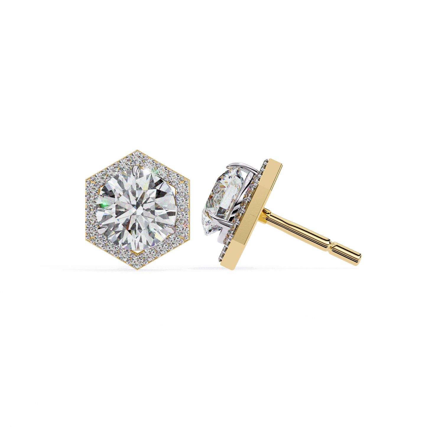 Tanya Round Solitaire Lab Grown Diamond Stud