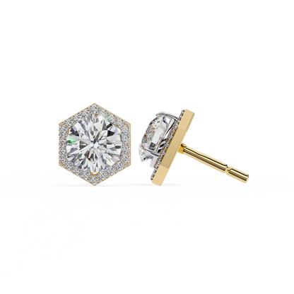 Tanya Round Solitaire Lab Grown Diamond Stud