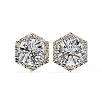 Tanya Round Solitaire Lab Grown Diamond Stud
