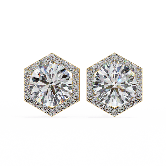 Tanya Round Solitaire Lab Grown Diamond Stud