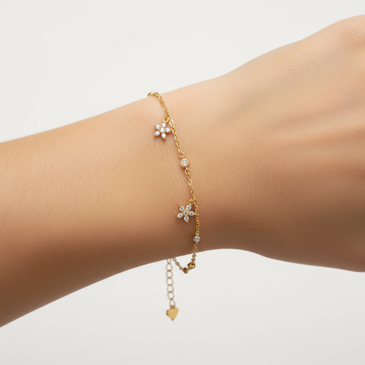 Flower Drop Bracelet