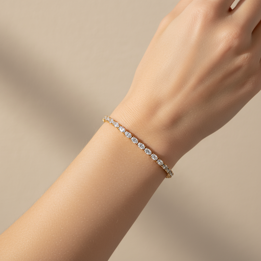 Oval Diamond Tennis Bracelet