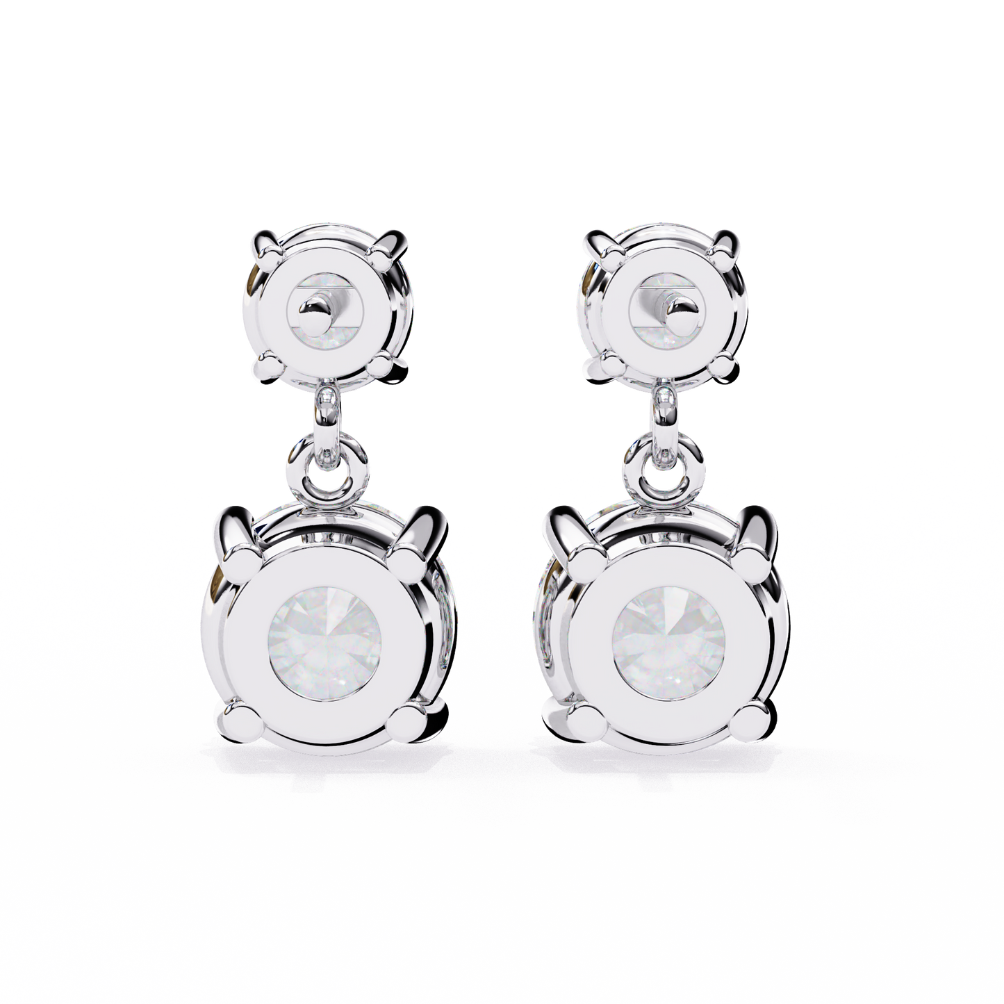 Round Drop Lab Grown Diamond Solitaire Stud