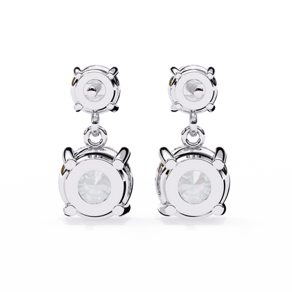 Round Drop Lab Grown Diamond Solitaire Stud