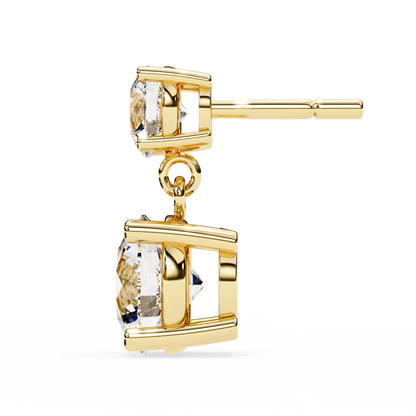 Round Drop Lab Grown Diamond Solitaire Stud