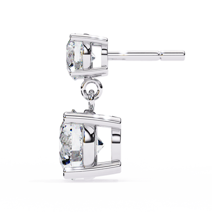 Round Drop Lab Grown Diamond Solitaire Stud