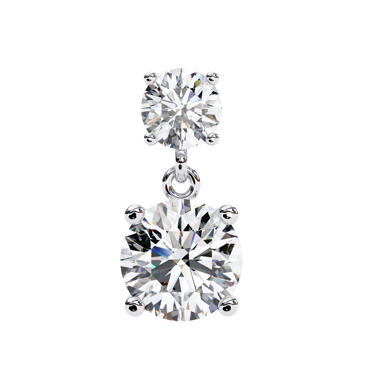 Round Drop Lab Grown Diamond Solitaire Stud