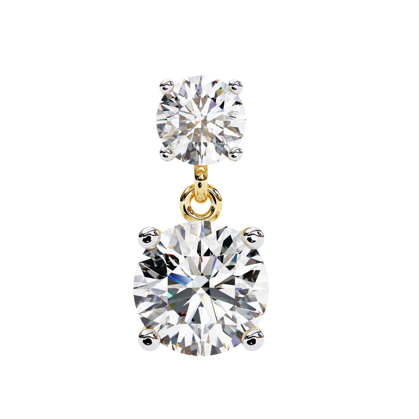 Round Drop Lab Grown Diamond Solitaire Stud