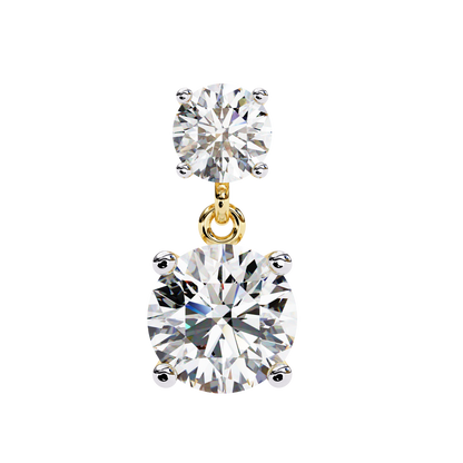 Round Drop Lab Grown Diamond Solitaire Stud