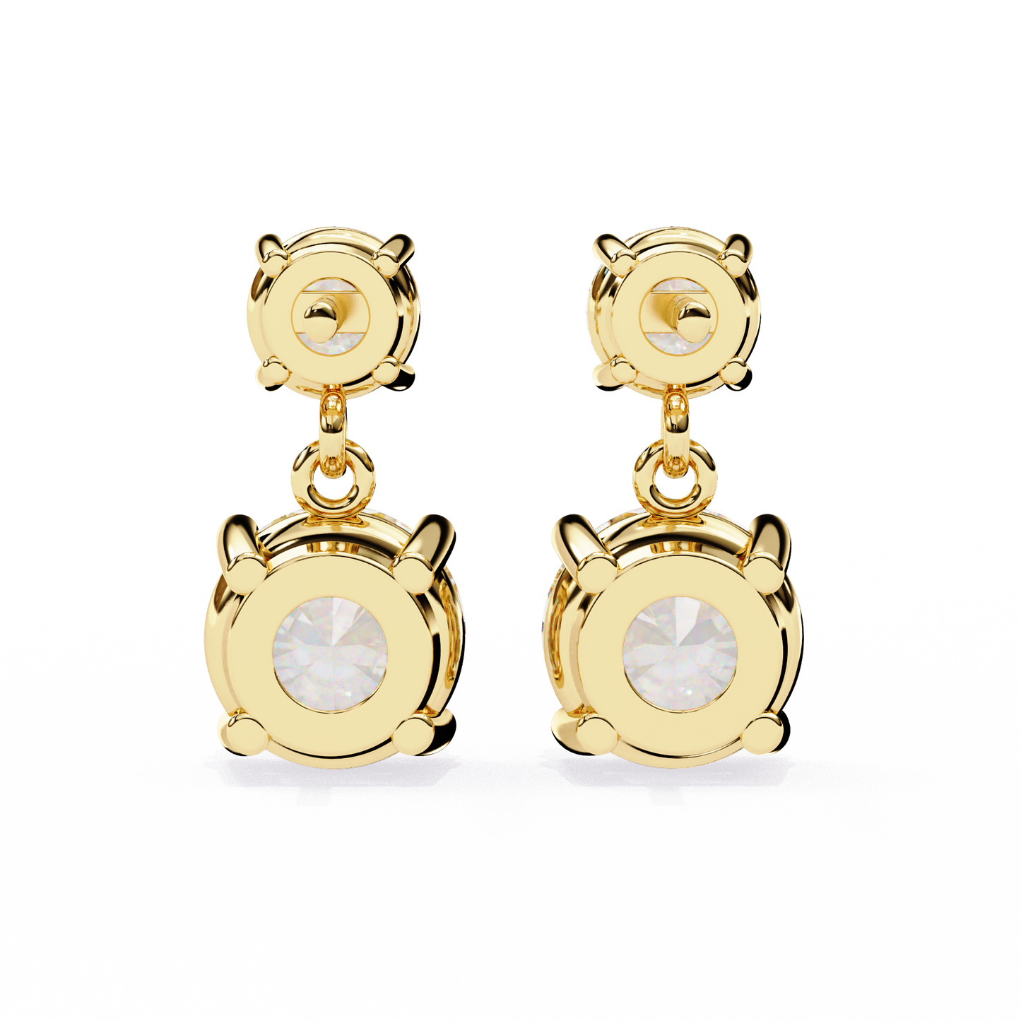 Round Drop Lab Grown Diamond Solitaire Stud