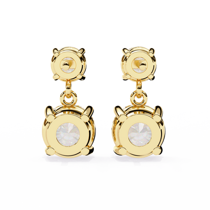 Round Drop Lab Grown Diamond Solitaire Stud