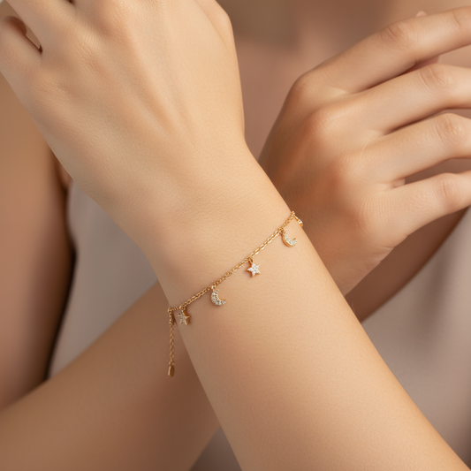 Moon Star Charm Bracelet