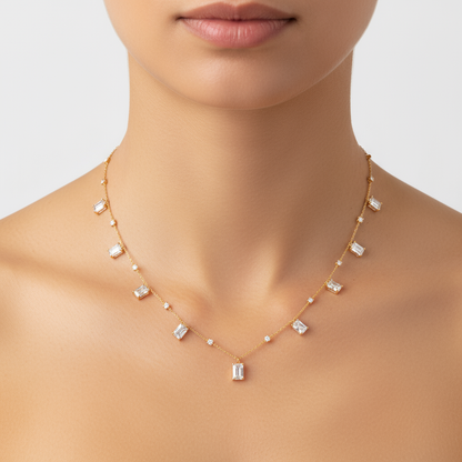 Radiant Cut Diamond Charm and Pendant