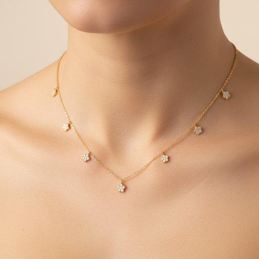 Seven Flowers Charm and Chain