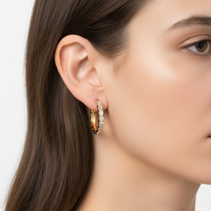 Diamond Wave Hoop