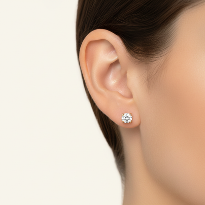 Round small Solitaire Stud