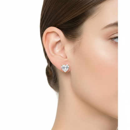 Heart Solitaire Stud