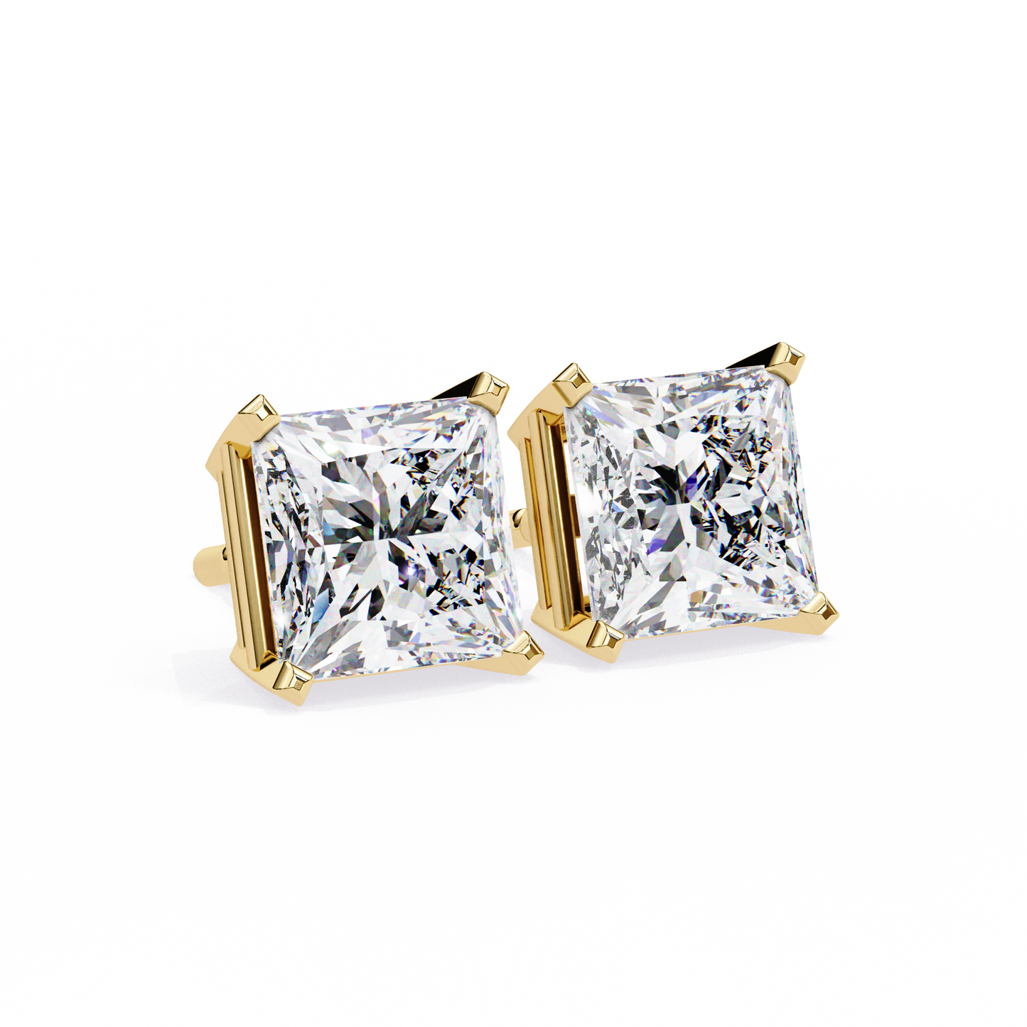 Princess Solitaire Lab Grown Diamond Stud