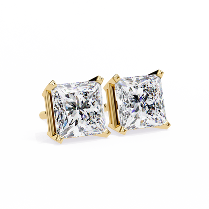 Princess Solitaire Lab Grown Diamond Stud