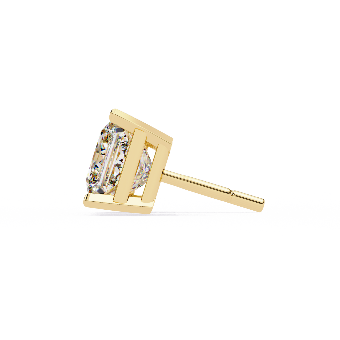 Princess Solitaire Lab Grown Diamond Stud