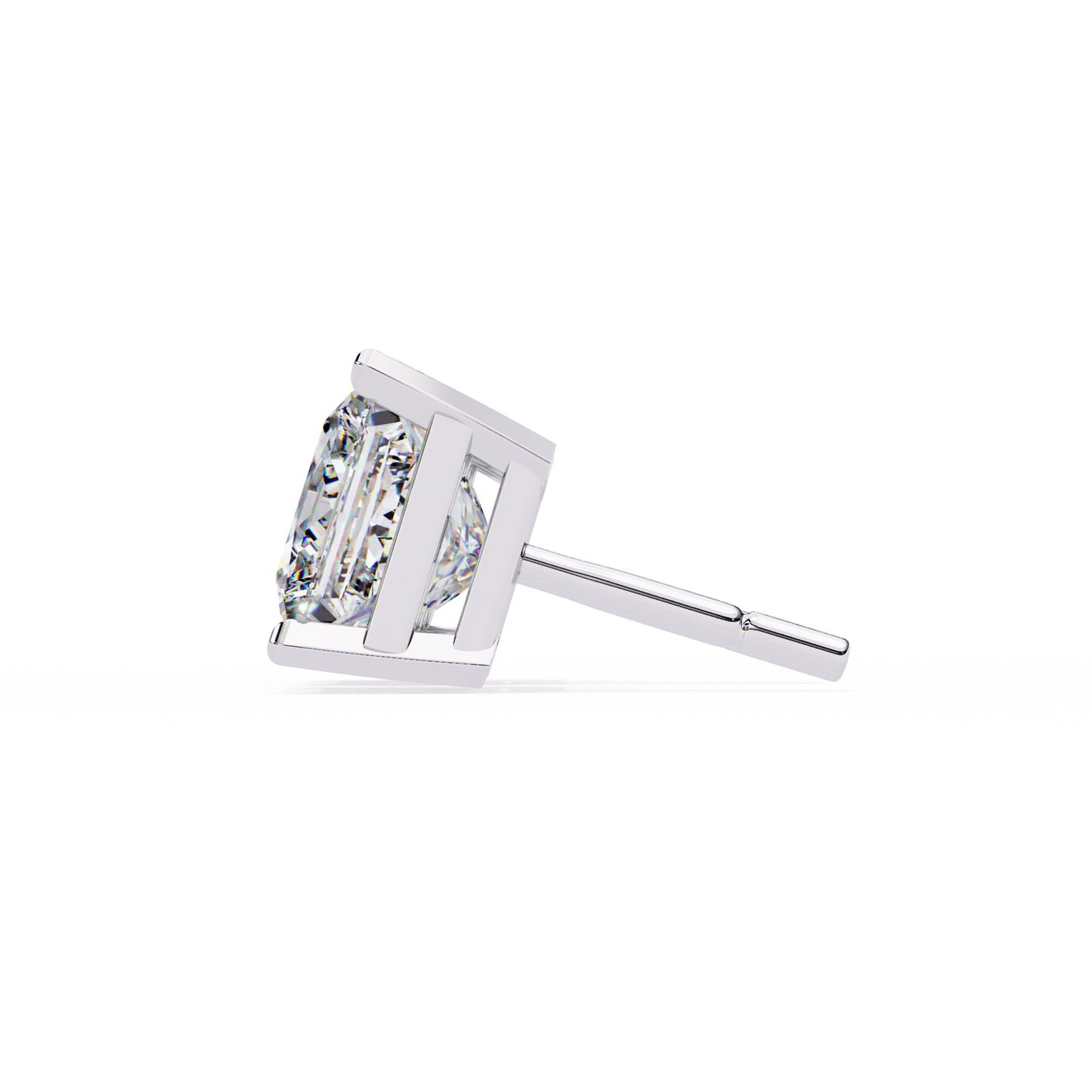 Princess Solitaire Lab Grown Diamond Stud