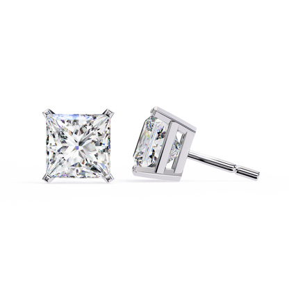 Princess Solitaire Lab Grown Diamond Stud