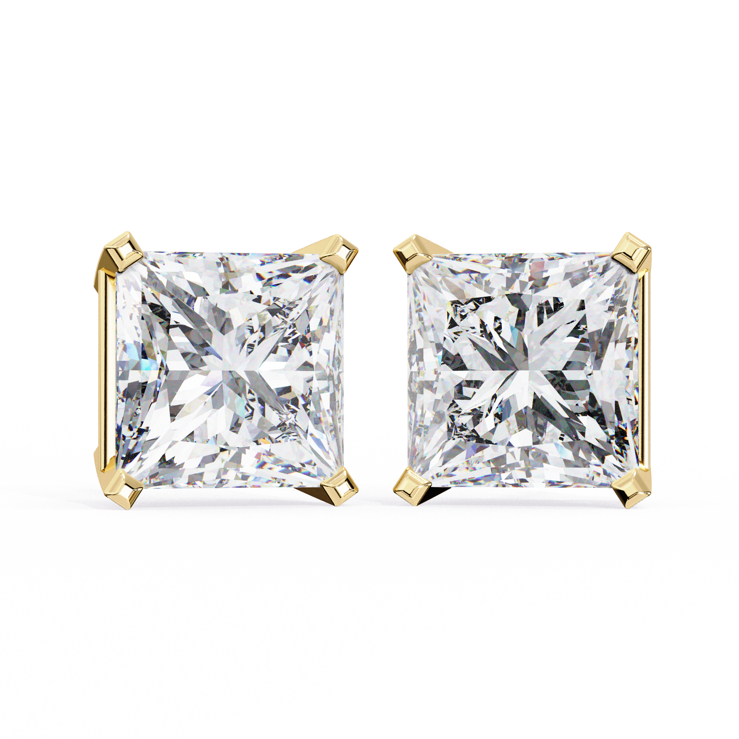 Princess Solitaire Lab Grown Diamond Stud