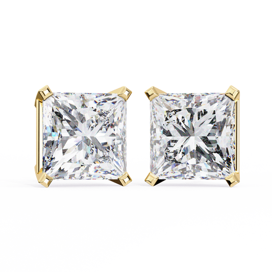 Princess Solitaire Lab Grown Diamond Stud