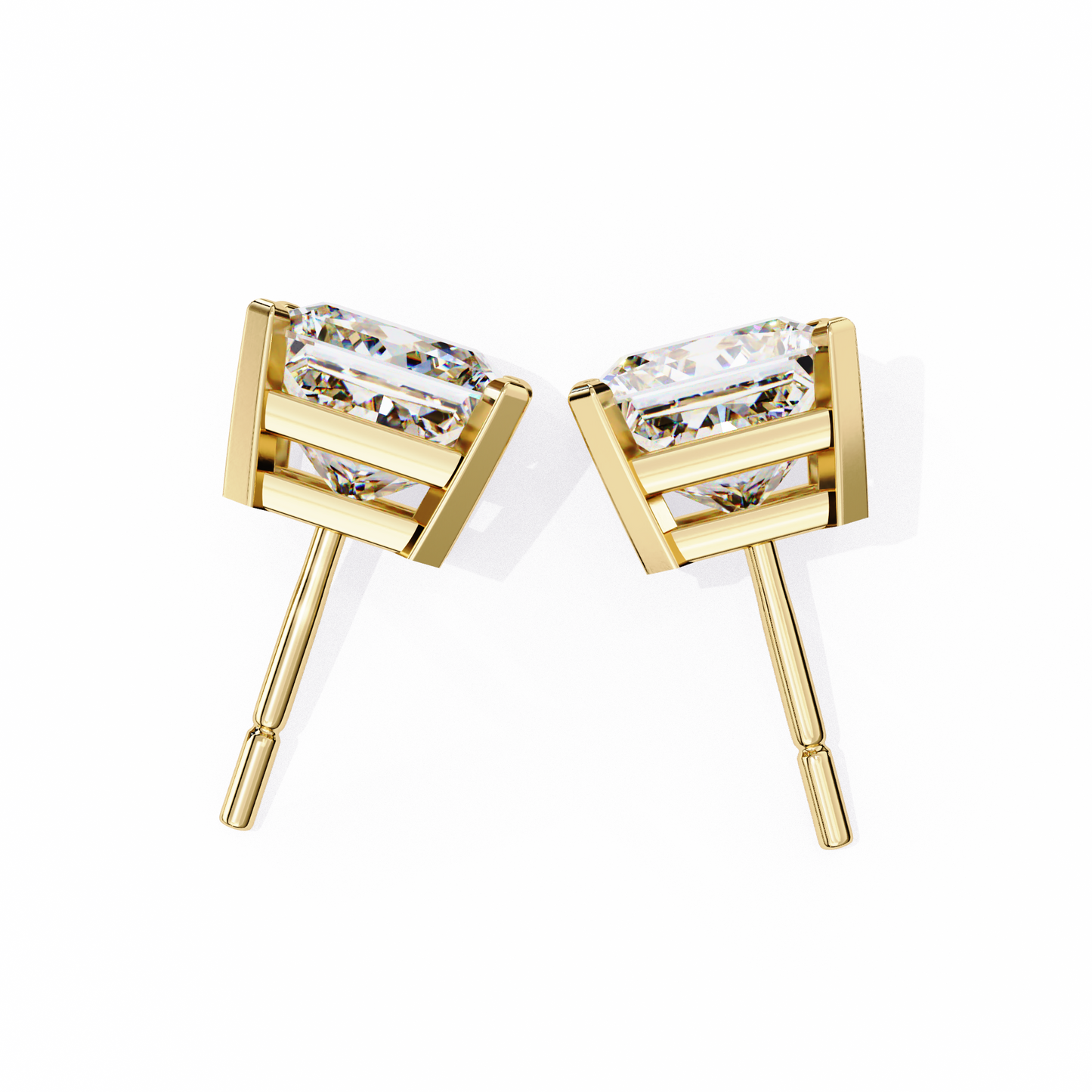 Princess Solitaire Lab Grown Diamond Stud