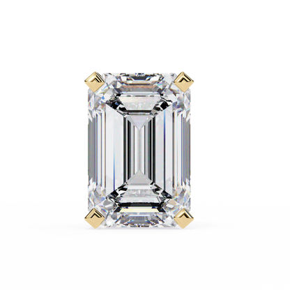 Emerald Solitaire Lab Grown Diamond Studs