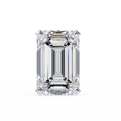 Emerald Solitaire Lab Grown Diamond Studs