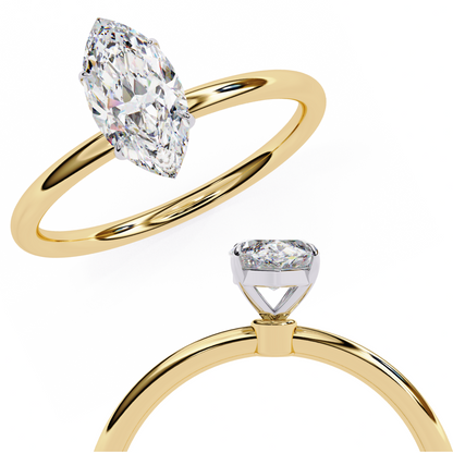 Vanya Marquise Solitaire Ring Lab Grown Diamond