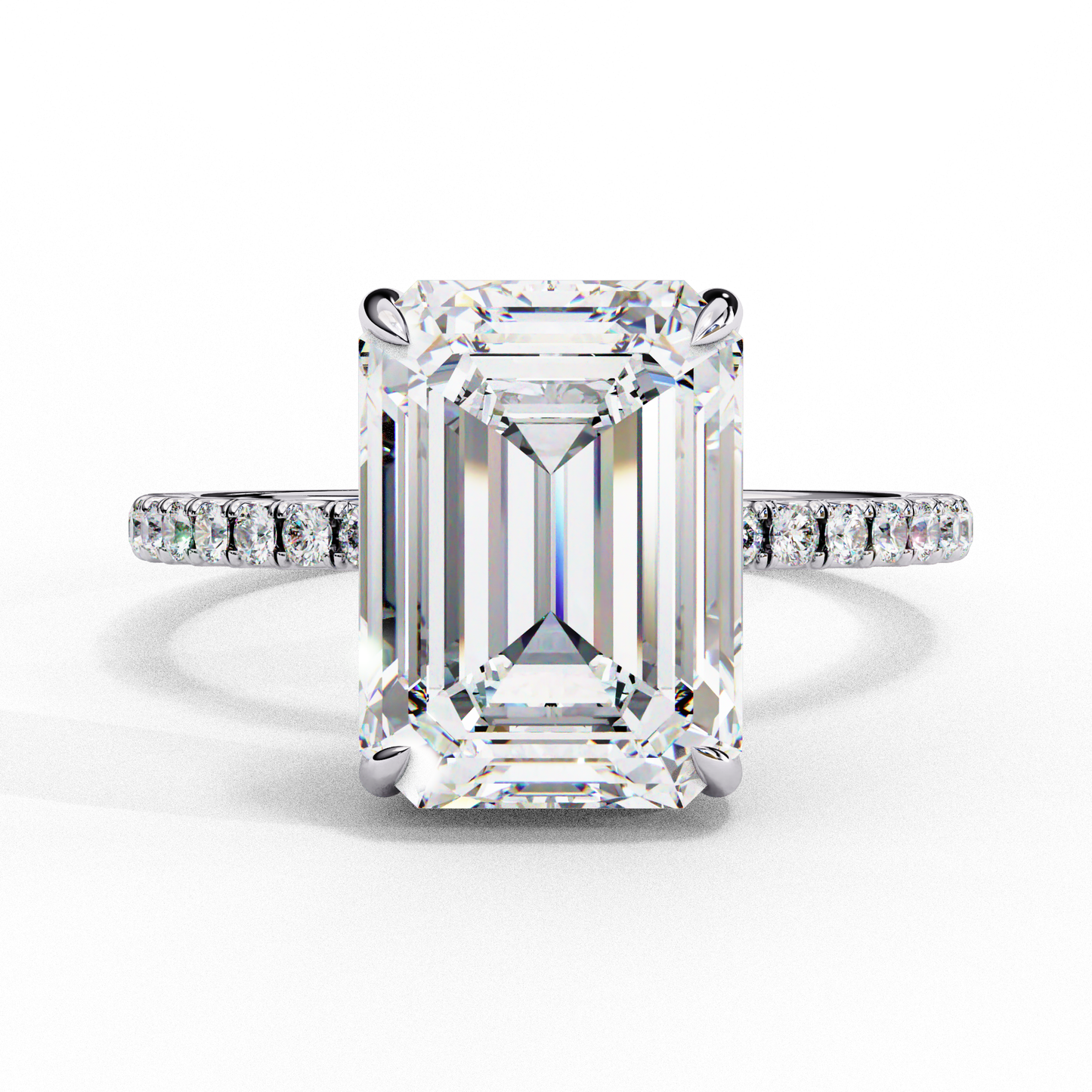 Riva Emerald Solitaire Ring Lab Grown Diamond