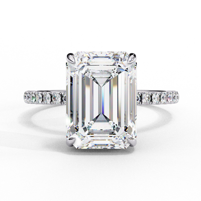 Riva Emerald Solitaire Ring Lab Grown Diamond