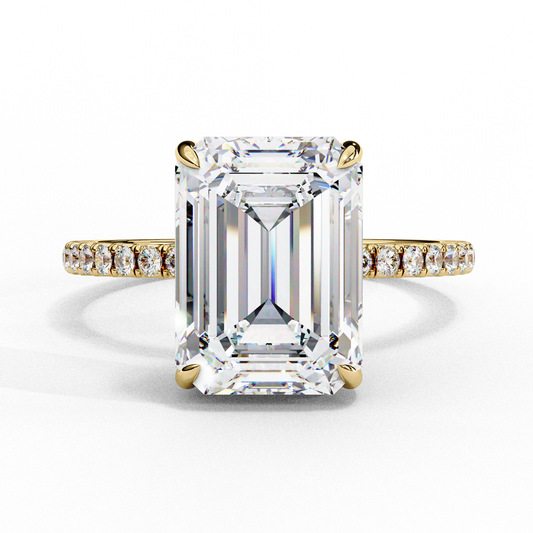 Riva Emerald Solitaire Ring Lab Grown Diamond