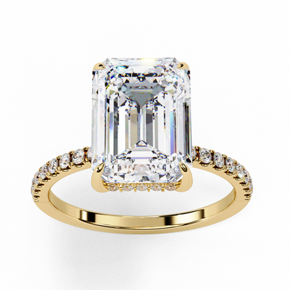 Riva Emerald Solitaire Ring Lab Grown Diamond