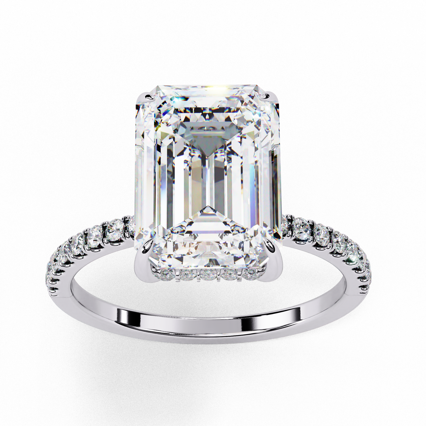 Riva Emerald Solitaire Ring Lab Grown Diamond
