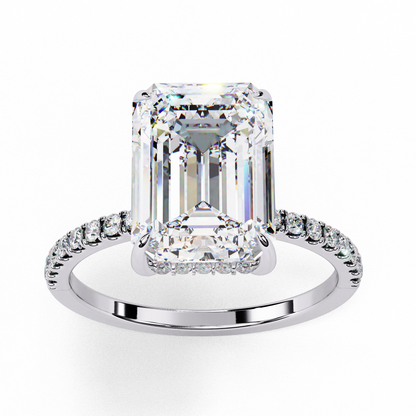 Riva Emerald Solitaire Ring Lab Grown Diamond