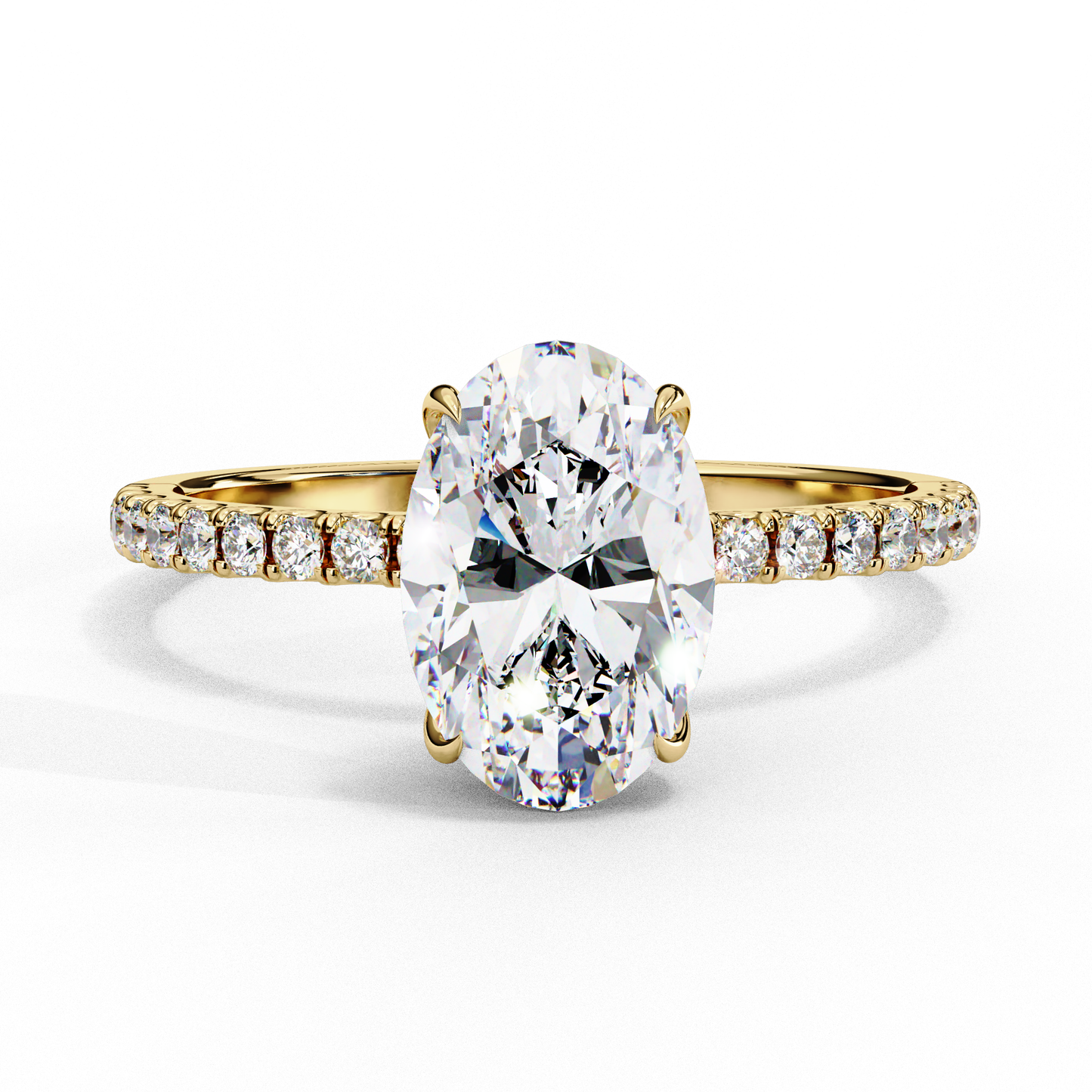 Eterna Oval Diamond Solitaire Ring Lab Grown Diamond