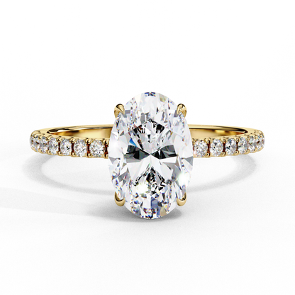 Eterna Oval Diamond Solitaire Ring Lab Grown Diamond
