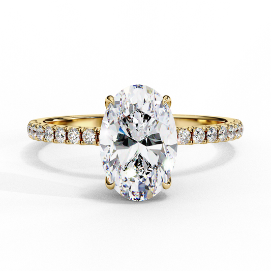 Eterna Oval Diamond Solitaire Ring Lab Grown Diamond